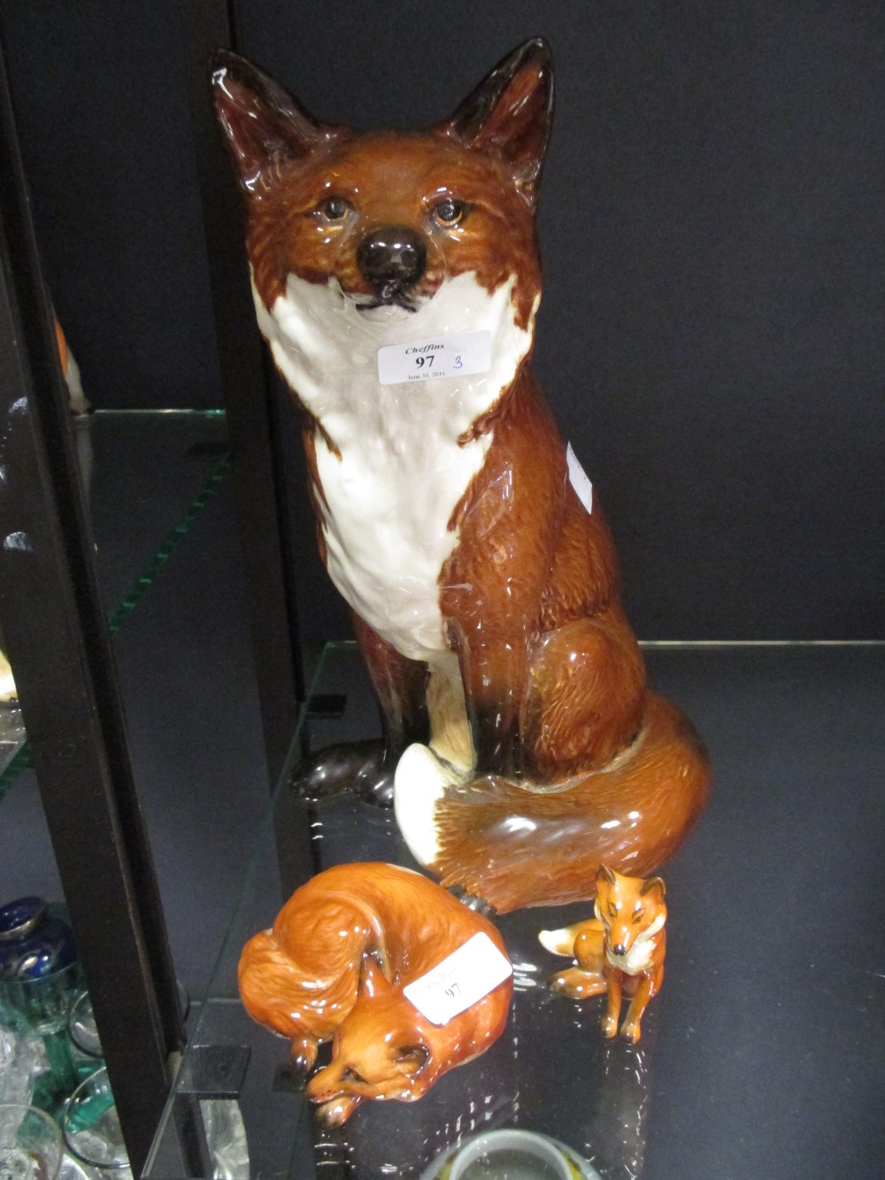 A Beswick fox and two smaller - Image 2 of 4