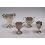 Four various silver trophy cups