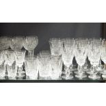 A suite of Waterford 'Kenmore' pattern glassware to include eight each of large wine and small