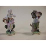 A pair of 19th century Derby figures representing the seasons Provenance: The Meade family,