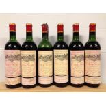 Chateau Calon Segur, St.Estephe 3eme Cru 1961, six bottles in carton (levels vary: one low shoulder,