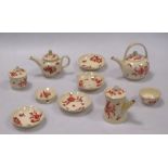 A creamware miniature part tea service Almost every piece has some minor damage. Would recommemd