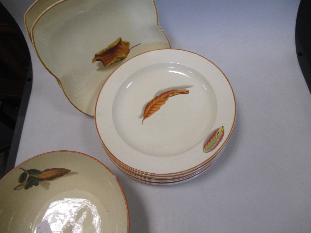 A part set of Wedgwood creamware decorated with botanical studies Several of the dishes have heavy - Image 4 of 4