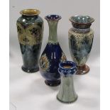 A collection of four Royal Doulton vases