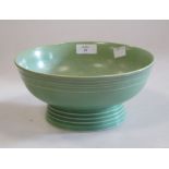 A Keith Murray green bowl, 21.5cm diam, signs of interior wear