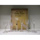 Grant Francis 'Old English Drinking Glasses', 1926, together with six 18th century wines (7) One