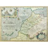 Gerardus Mercator and Jodocus Hondius (1563-1611) Fessae et Marocchi Regna, hand coloured engraved