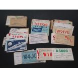 A collection of over 100 QSL postcards