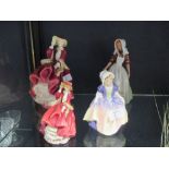 Four Royal Doulton figurines