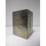 A 19th century incised metal ink box,