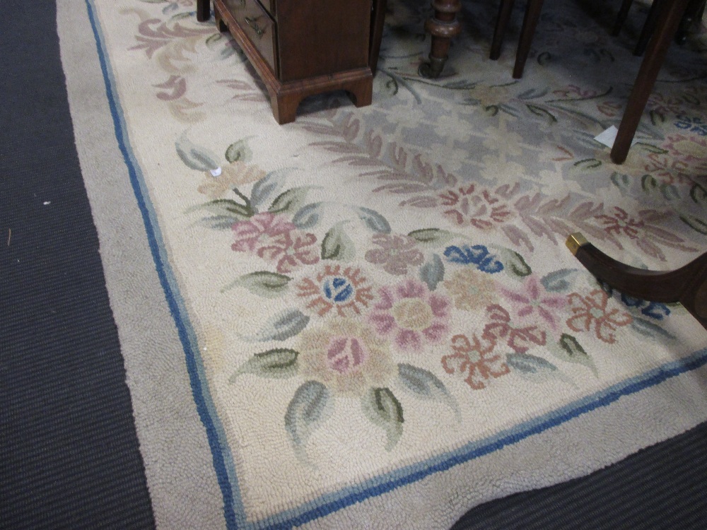 A crewelwork carpet, approx 368 x 275cm