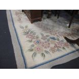 A crewelwork carpet, approx 368 x 275cm