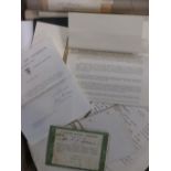 A collection of ephemera including letters addresed to F. R Allchin