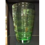 A Whitefriars (Powell) green glass vase
