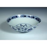 An 18th century Chinese blue and white bowl, six character mark of Jiajing, 17.5cm (6.75 in)