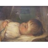 Frederick P Shuckard (British 1868-1901) Sleeping Baby, oil on canvas, 29 x 34cm