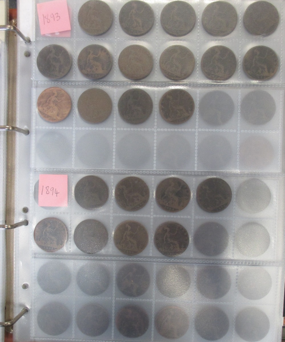 Two folders of 18th and 19th century pennies, halfpennies, etc. - Image 3 of 4