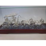 An Indonesian 800 silver horse and carriage, together with various other items (4)