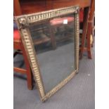 An antique mirror with silver gilt frame and another mirror (2)