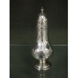 A Victorian silver sugar caster