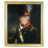 English School (18th Century) Portrait of an officer of the Yeomanry, Mr R Parsons,1800, head and