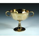Lawn Tennis France 1929' - a 9ct gold trophy cup, by The Adie Brothers, Birmingham 1929, the