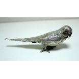 An Edwardian silver pepper caster, by George Bedingham, London 1904, naturalistically modelled as