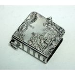 A small 19th century Dutch silver mounted note book, date letter for 1888, import marked for