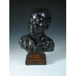 Fausta Vittoria Mengarini, (Italian, 1893-1952), a bronze bust of a boy, dark brown patination,