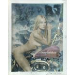 § Bob Carlos Clarke (Irish, 1950-2006) The artist's wife Lindsey Carlos Clarke naked on a Harley