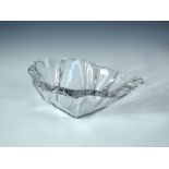 Tapio Wirkkala for Iittala, a clear glass Jaansaro or Ice block bowl, with etched signature to