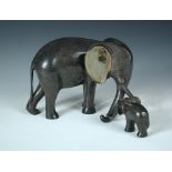 Loet Vanderveen, (Dutch, 20th century), a limited edition patinated bronze elephant group, depicting