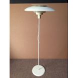 A Louis Poulsen style standard lamp, finished in white 130cm (51in)