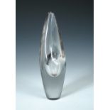 Timo Sarpeneva for Iittala, a clear glass Orkidea or Orchid vase, originally designed 1954, etched