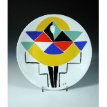 Sonia Delaunay (Ukranian, 1885-1979), a Limoges 'Carnival' plate, numbered 107 from an edition of