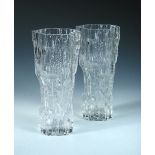 Tapio Wirkkala for Iittala, two 'Avena' glass vases, one signed to base and numbered 3429, the other