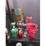 A collection of Murano glass