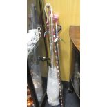 A collection of ten various glass canes