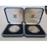Two silver proof Royal Wedding Crown coins 1981