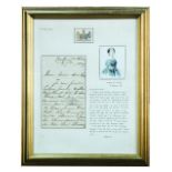 Queen Victoria, autograph letter in French from Windsor, dated 6th September 1839, writing to her