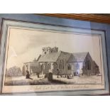 C E Thorpe and others. A collection of 12 watercolours and drawings, mainly of Kent churches,