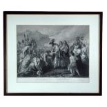 William Woollett after B. West. King Charles II Landing on the Beach at Dover, etching published c.