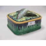 A George Jones majolica sardine dish and cover