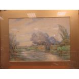 Frank B. Jowett (1879-1943), River Landscape, signed lower left, watercolour, 37 x 52 cm. Some