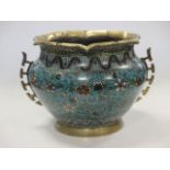 A Chinese cloisonne planter