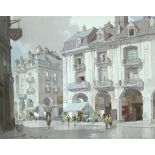§ Leonard Russell Squirrell, RWS, RE (British, 1893-1979) Arches in Dieppe, as seen in 1924 signed