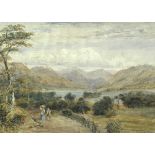 David Cox, Junior (British, 1809-1885) Derwentwater, Lake District signed lower right "David Cox