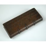 A mariner made treen book box inscribed and dated 1793, inscribed on one side ' Anthony Loviey,