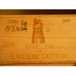 Chateau Latour, Pauillac 1er Cru 2004, 12 bottles in owc. Removed from the cellar of a local