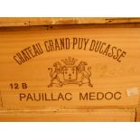 Chateau Grand Puy Ducasse, Pauillac 5eme Cru 2000, 12 bottles in owc. Removed from the cellar of a